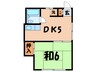 緑が丘コ－ポ 1DKの間取り