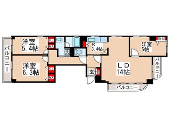 間取図 ＲＩＳ国立ヴィレッジ