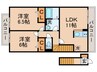 センターハウスＢ棟 2LDKの間取り