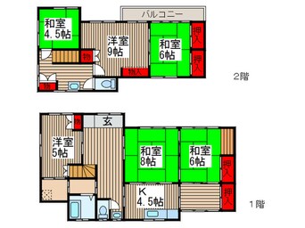 間取図 栗橋東3丁目貸家