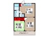 エステ－トドミ－ル 2DKの間取り