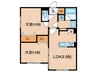 コンポジット渋谷本町 2LDKの間取り
