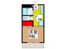 ベアパレスA 1Kの間取り