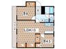 堀ノ内マンションＡ棟（２０３） 2LDKの間取り