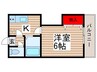 ロマネ北柏 1Kの間取り