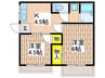 レピュ－ト中里 2Kの間取り