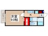 プランドール 1Kの間取り