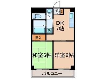 間取図 タウンコート子母口