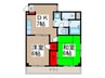 メゾングレ－ス川口 2DKの間取り
