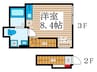 カーサアリエッタ江戸川 1Rの間取り