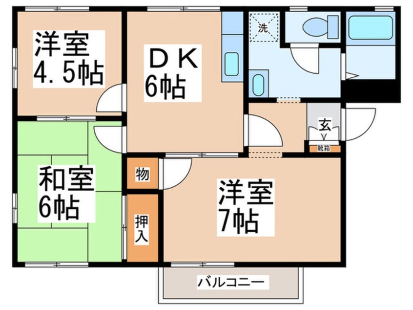 間取図 リニアクラシコ・ドゥエ