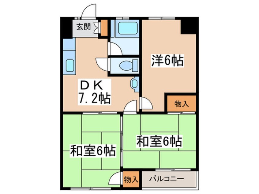 間取図 ファミーユ落合