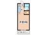 中屋ビル 1Kの間取り