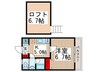 エトワール新宿 1Kの間取り