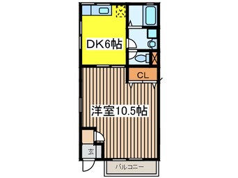 間取図 ドエルカルミアＢ