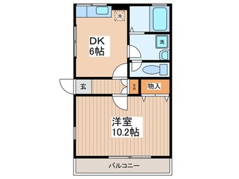 間取図 ドエルカルミアＢ