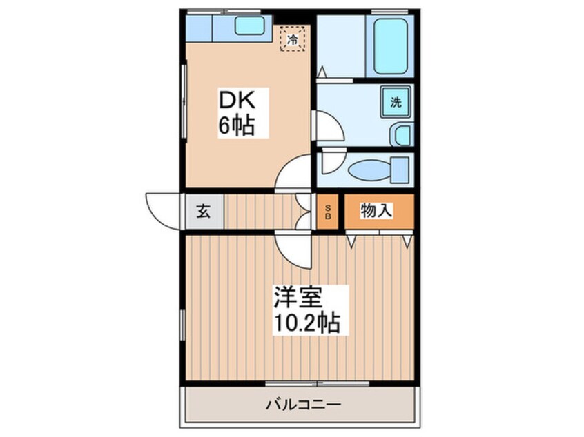 間取図 ドエルカルミアＢ