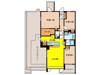 間取図 ｻﾞ･ｹﾝｼﾞﾝﾄﾝ･ﾚｼﾞﾃﾞﾝｽ上池台