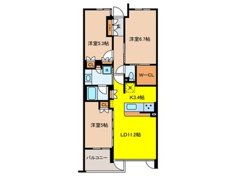 間取図 ｻﾞ･ｹﾝｼﾞﾝﾄﾝ･ﾚｼﾞﾃﾞﾝｽ上池台