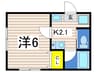 ノーブル竹之丸 1Kの間取り
