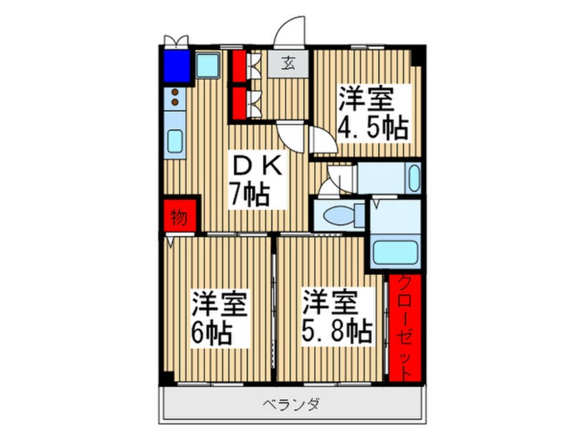 間取図 ホワイトハイツ小峰