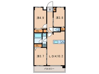 間取図 グランカーサ王子Ⅱ