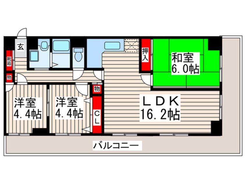 間取図 ﾍﾟﾙｼｪ-ﾙ西葛西