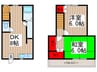 メゾネット８７ 2DKの間取り