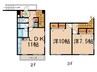 フォレストコ－トヤマグチ 2LDKの間取り