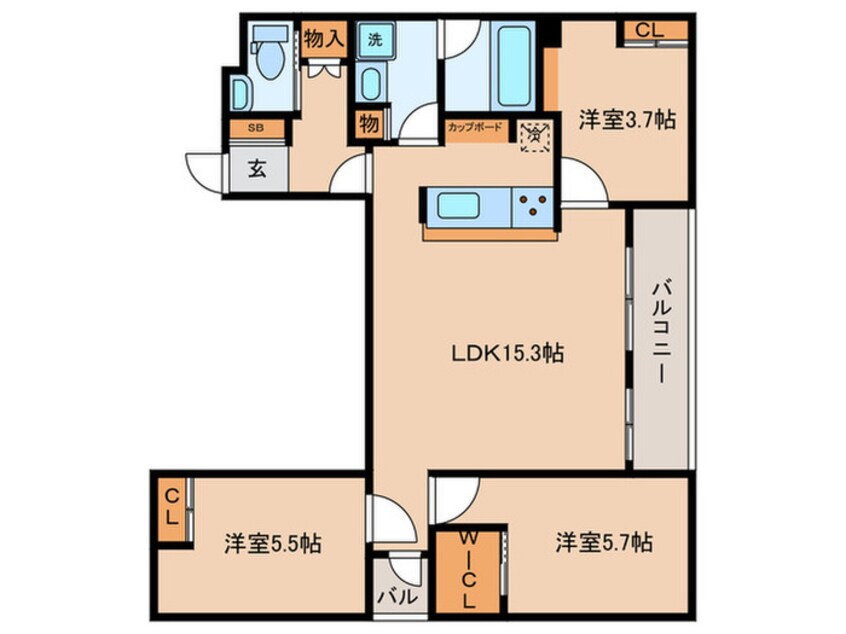 間取図 ＴＫＲ５番館