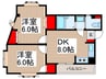 本太ツインパレス 2DKの間取り