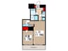 THE TOKYO TOWERS MID TOWER(8F) 1LDKの間取り