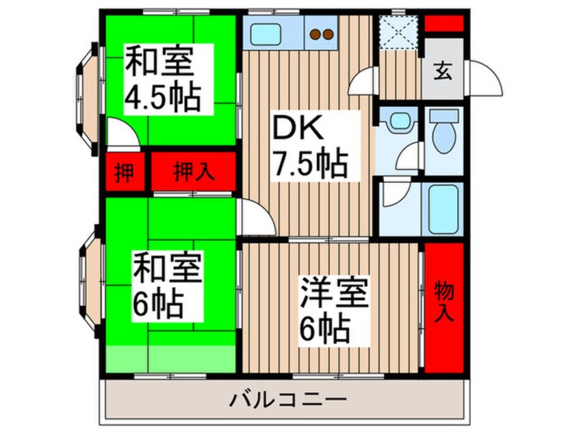 間取図 コ－ポウエタケ