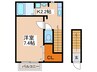 セレ四ツ木 1Kの間取り