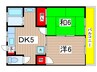 コ－トビレジ 2DKの間取り