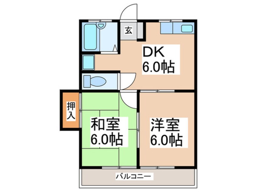 間取図 キャッスル三保Ⅰ