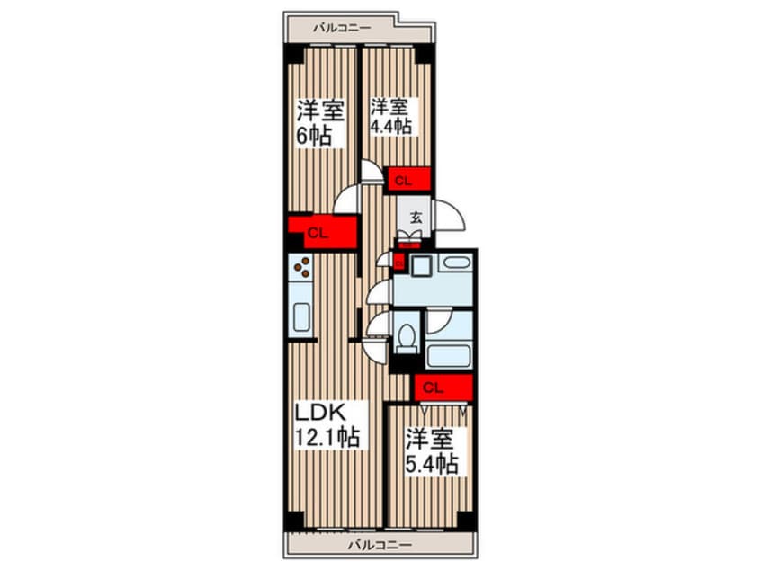 間取図 コンフォリア竹ノ塚イースト