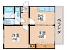関根マンションB棟 2DKの間取り