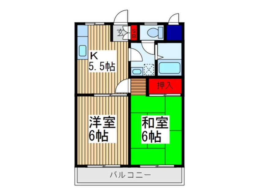 間取図 サンエイマンション　２