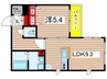 桜フラッツ 1LDKの間取り
