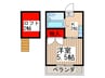 関間マンション 1Kの間取り