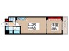 CASAS　GARDEN 1LDKの間取り