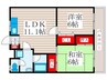 メゾンユ－ 2LDKの間取り