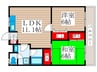 メゾンユ－ 2LDKの間取り