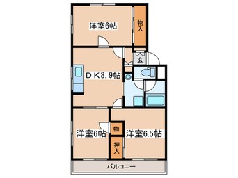 間取図 フォンテ－ヌ栢山