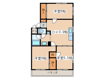 間取図 フォンテ－ヌ栢山