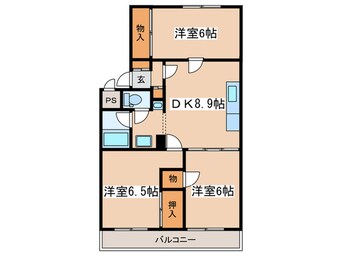 間取図 フォンテ－ヌ栢山