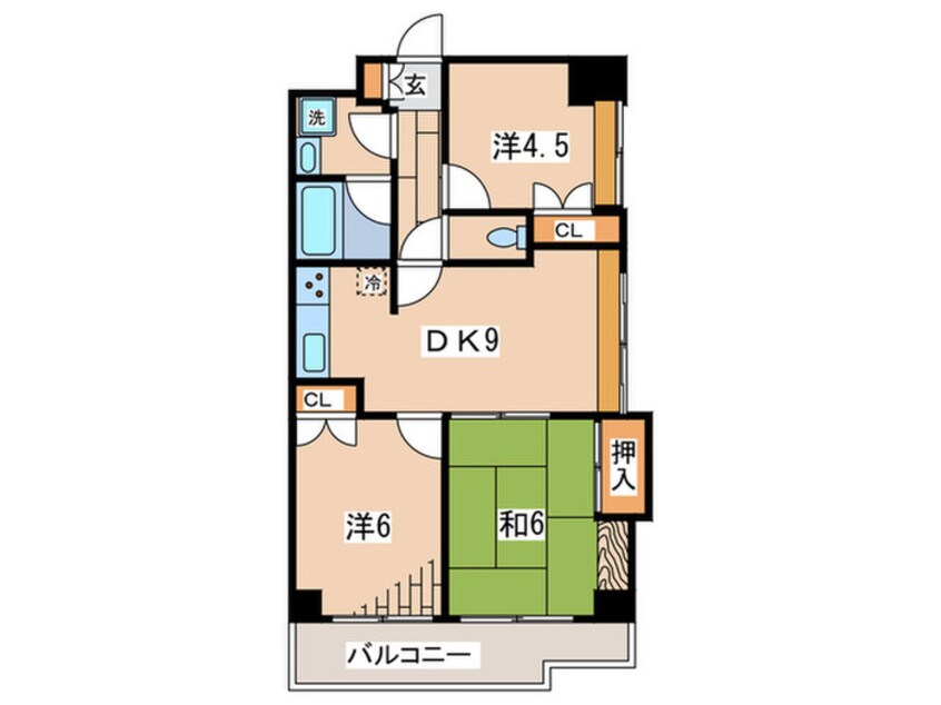 間取図 エクセルハイツヤマネⅢ