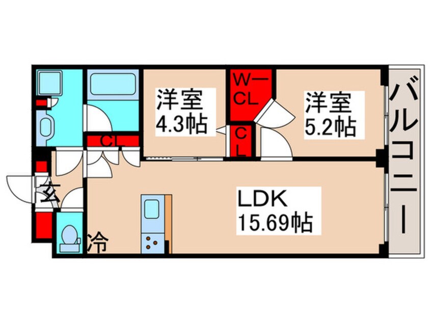間取図 SPコート保塚町