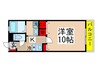 キャッスルマキ　ユ－カリが丘 1Kの間取り